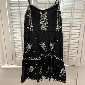 Urban Outfitters Black Dress w/ White Flowers